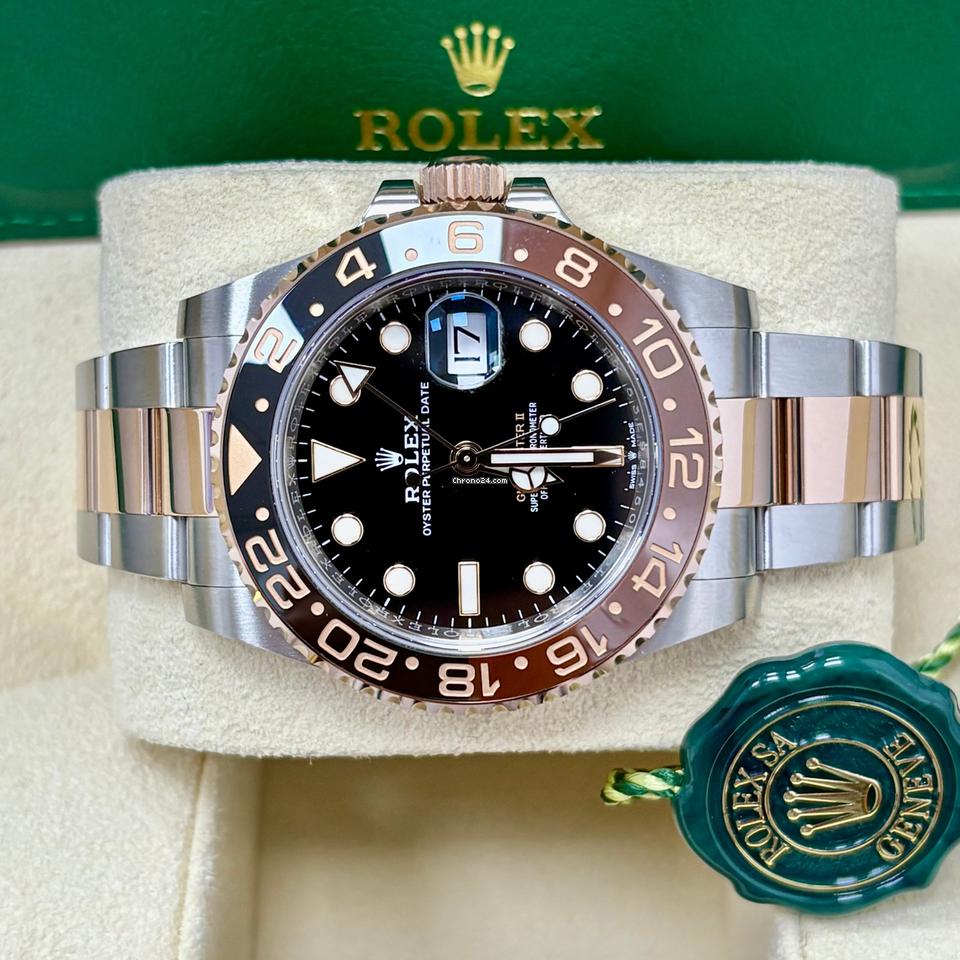 Rolex GMT-Master II Rose Gold / Steel Black Dial