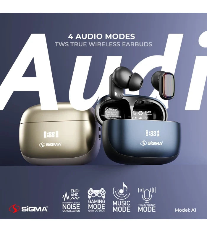 SiGMA Wireless Earbuds A-1 ANC+ENC
