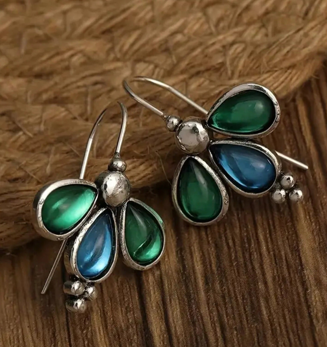 Polychrome Teardrop Earrings